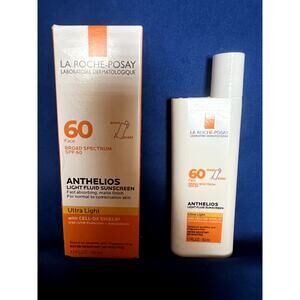 La Roche-Posay Anthelios Light Fluid Facial Sunscreen SPF 60 New
